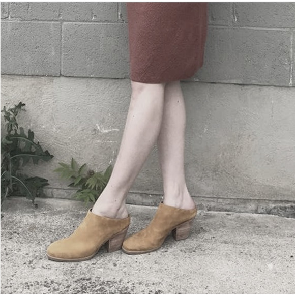 Rachel Comey Mars Camel Nubuck Bootie Mules Slip On Booties Size 6.5 36.5 - Picture 1 of 16